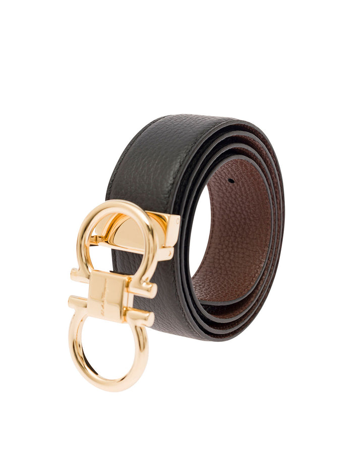Reversibile Ad Black + Brown Calf Belt