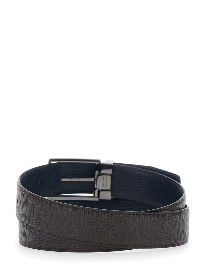 Fibbia Da Cerimonia Brown Calf Belt