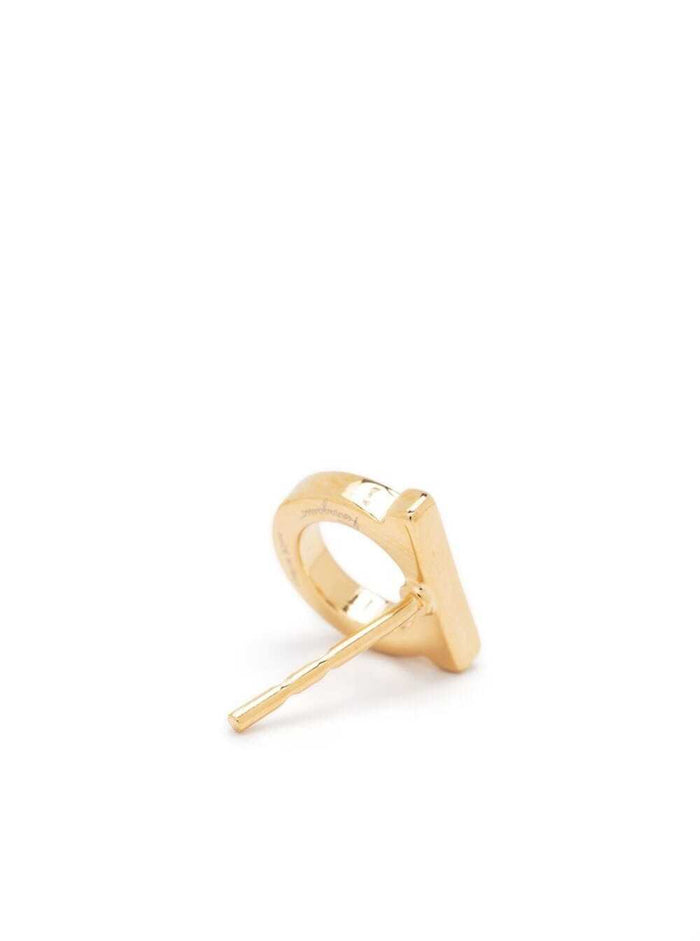 Stud Ganc 8d Metallic Brass Earrings