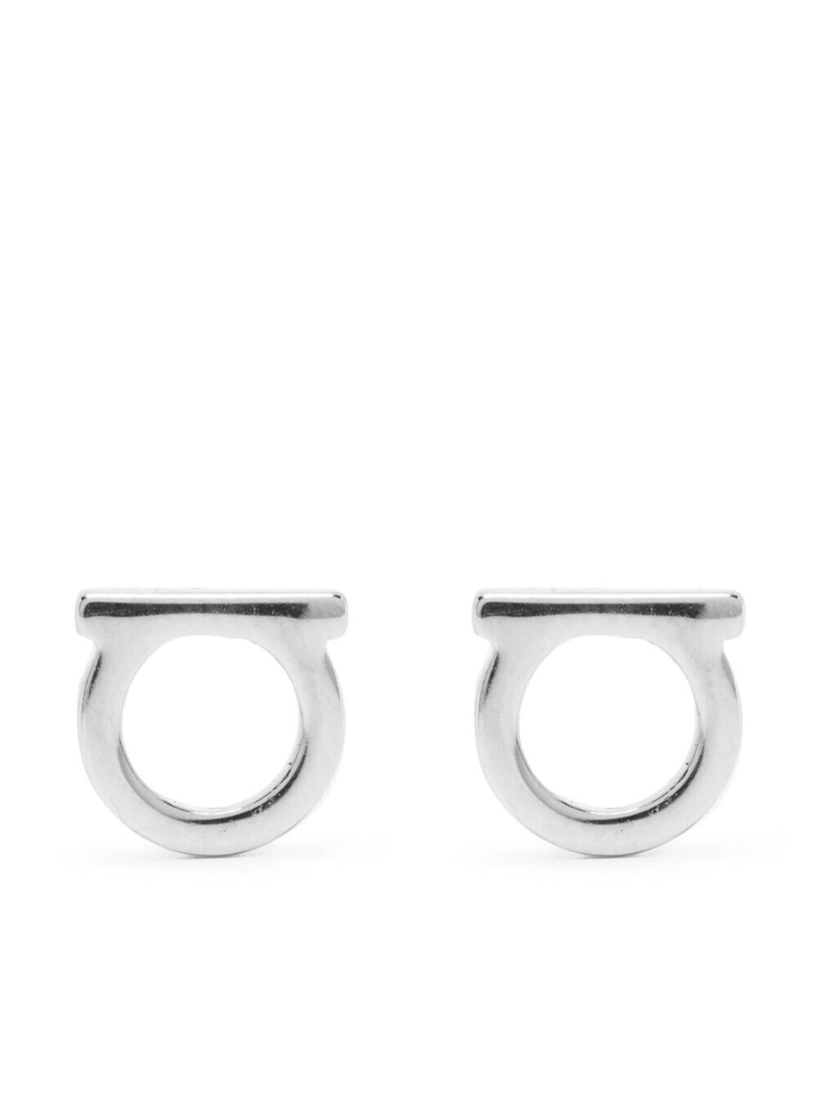 Earrings Gancini Silver Brass Plate Metallic