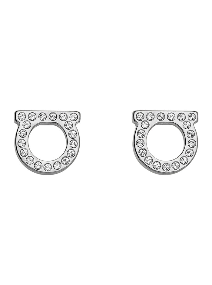 Stud Stra 8d Metallic Brass Glass Earrings