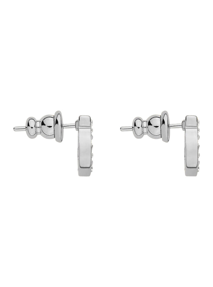 Stud Stra 8d Metallic Brass Glass Earrings