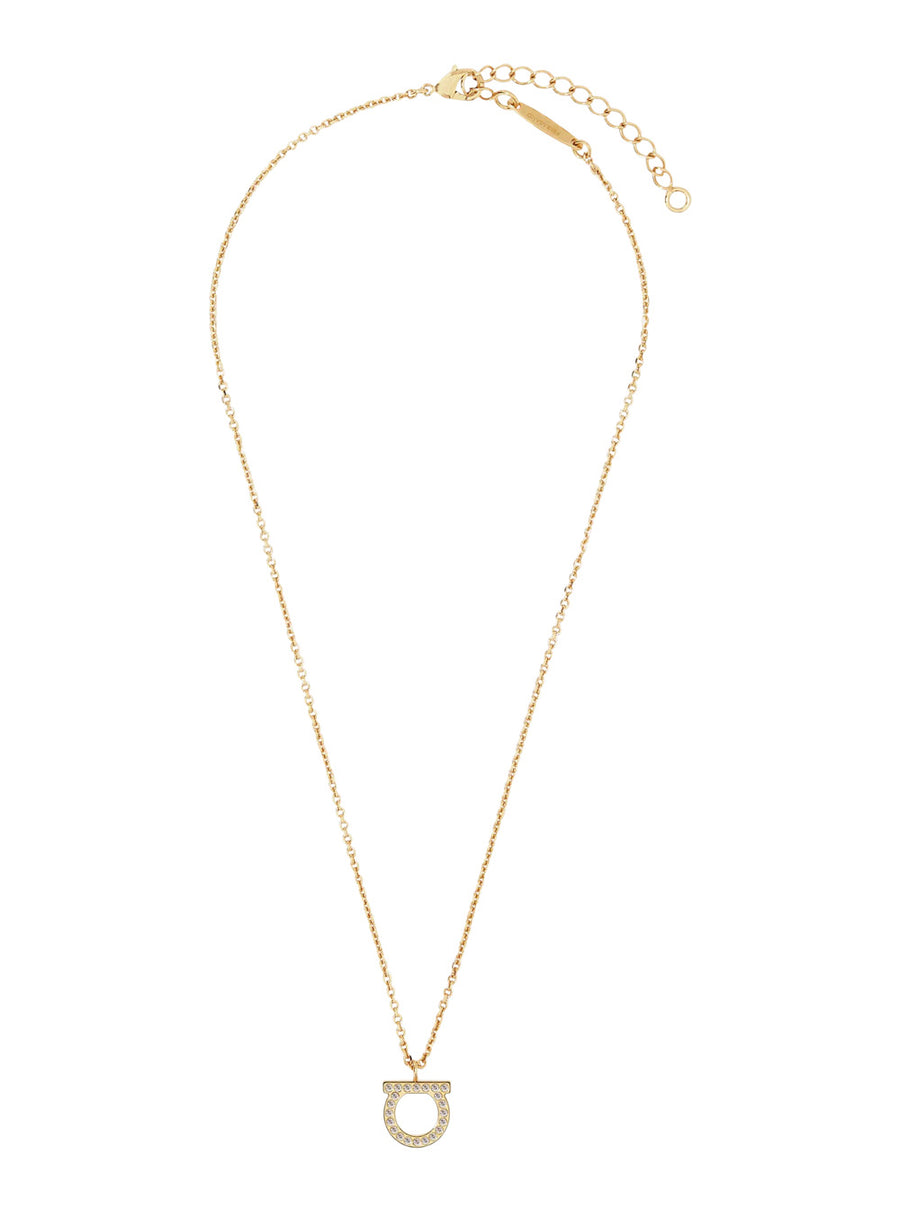 Necklace Gancini Pendant Brass Metallic Necklaces