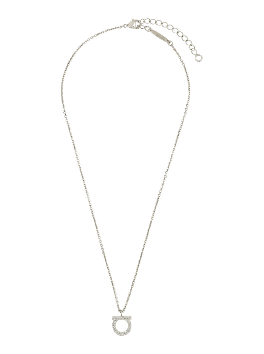 Necklace With Gancini Pendant, Brass Metallic Necklaces