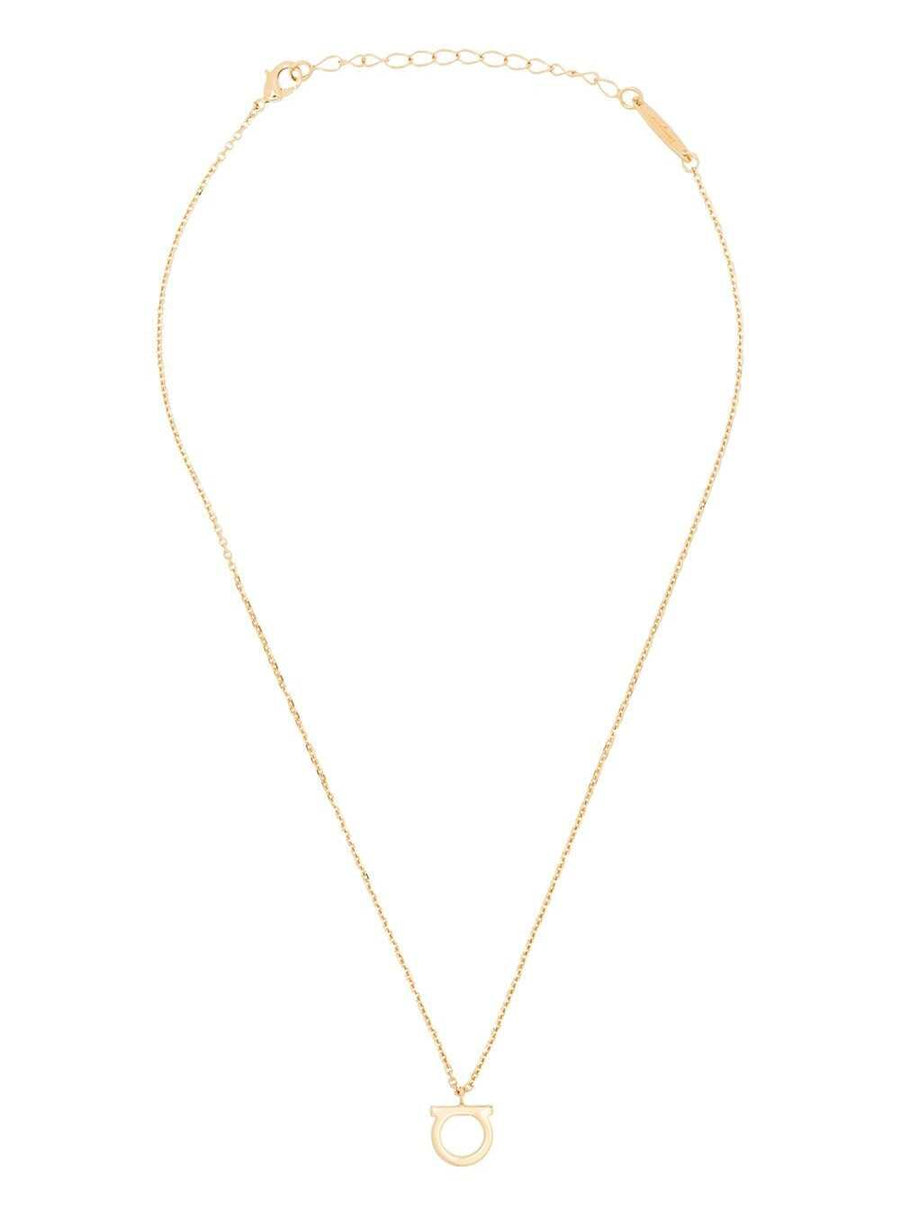 Necklace With Gancini Charm, Gold Metallic Brass Necklaces