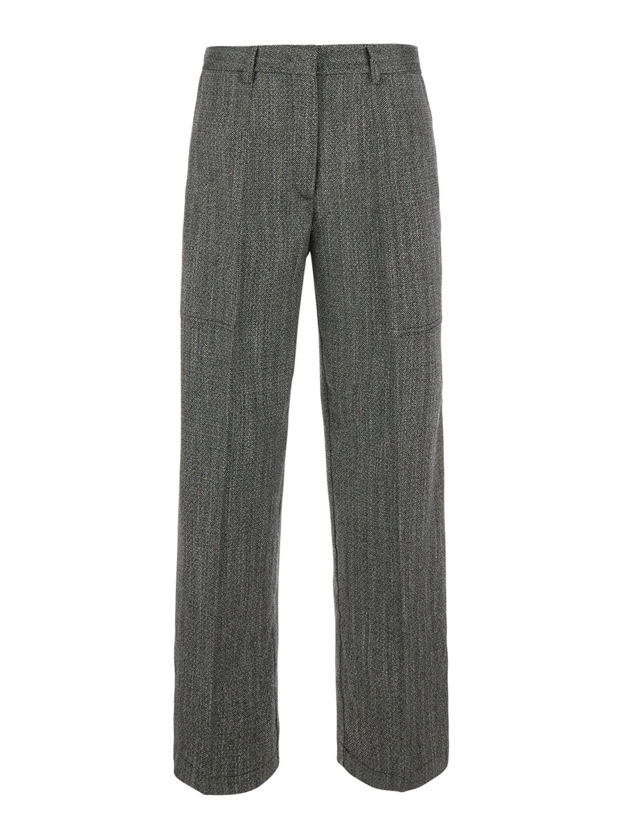Cargo Pants Grey Tech Fabric Polyester Trousers