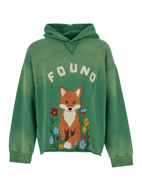 Hoodie Green Cotton Sweatshirts