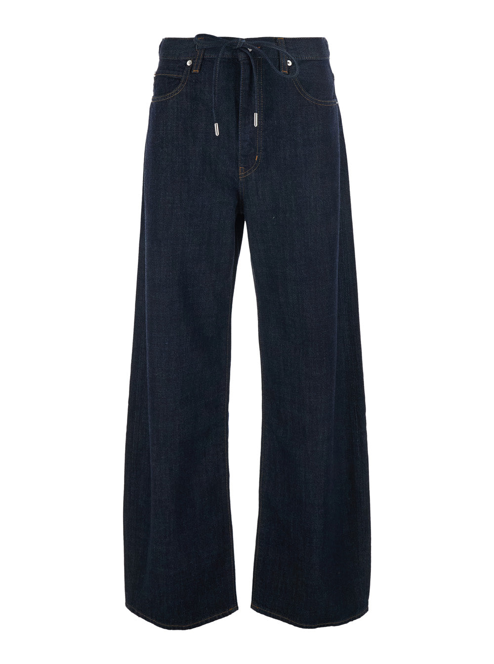 Jeans The Off Duty Drawstring Bow With Closure And Blue Patch For Women Blu