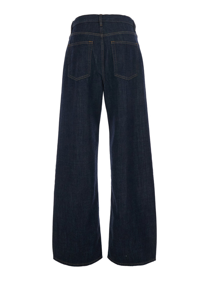 Jeans The Off Duty Drawstring Bow With Closure And Blue Patch For Women Blu
