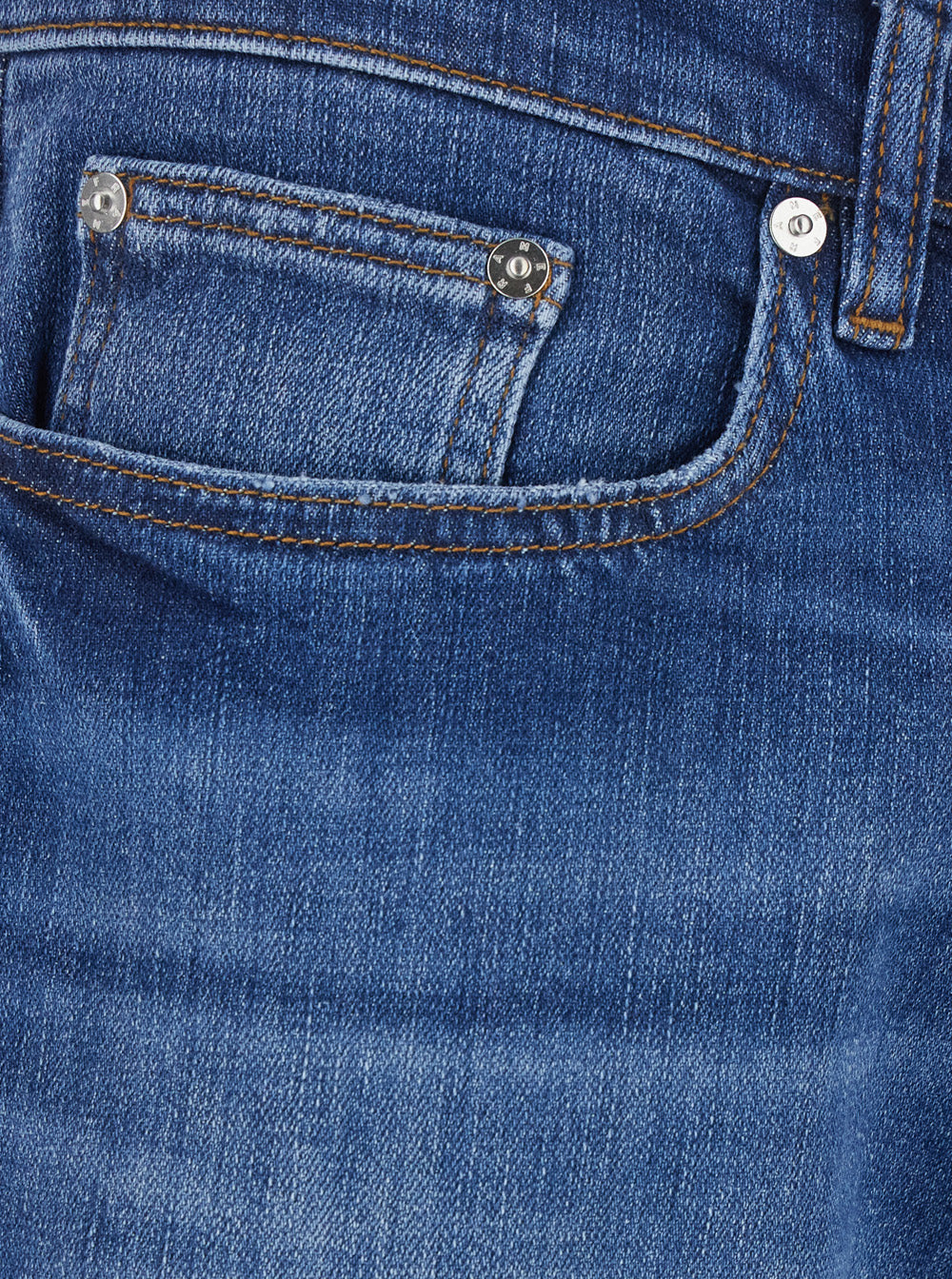 Lhomme Slim Jeans With Design And Blue Denim Fabric For Men Blu