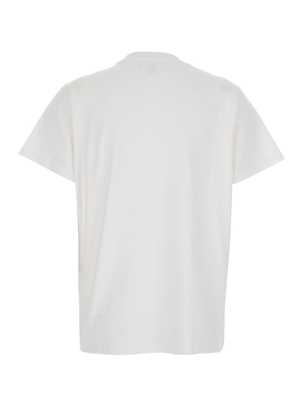 Basic Cotton Jersey T-Shirt With Round Neck And Short Sleeves White For Women Tshirts Polo Shirts