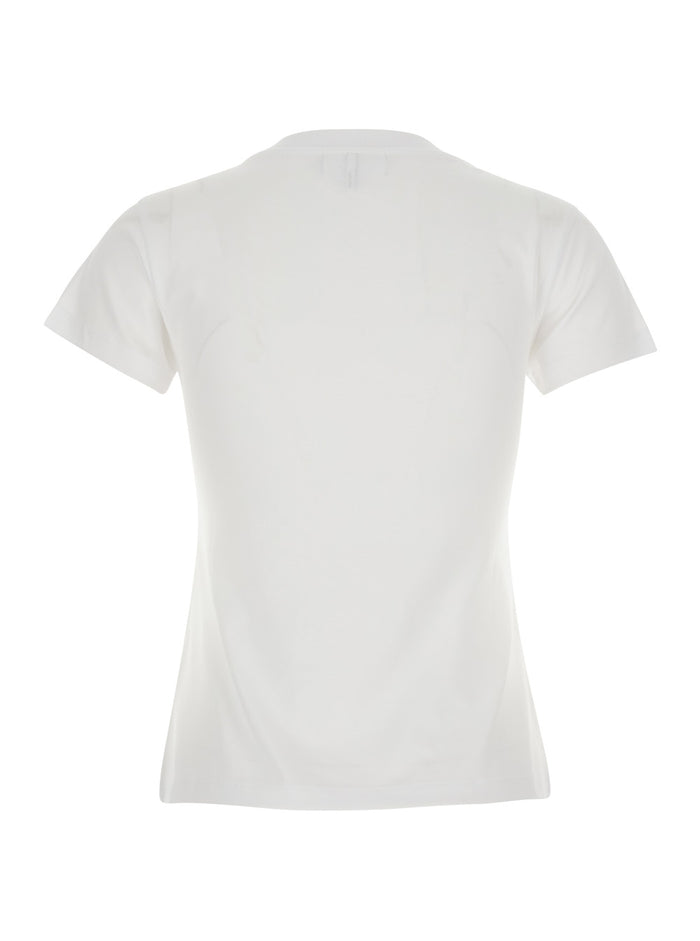 T-Shirt Basic Cotton Jersey Baby Fit Tiger With Short Sleeves And Round Neck White For Women Tshirts Polo Shirts