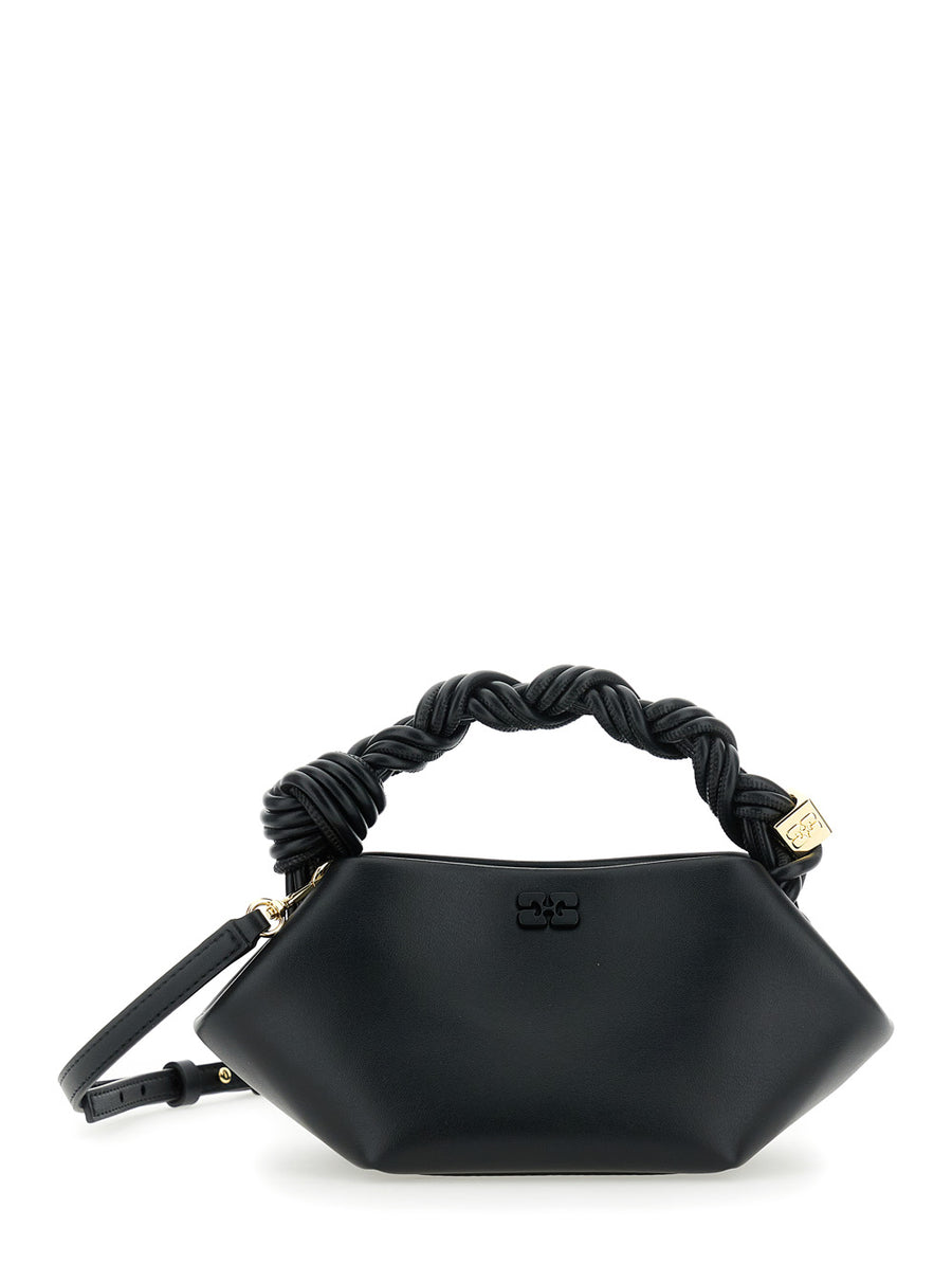 Handbag Bou Bag Mini Black Leather Recycled Handbags