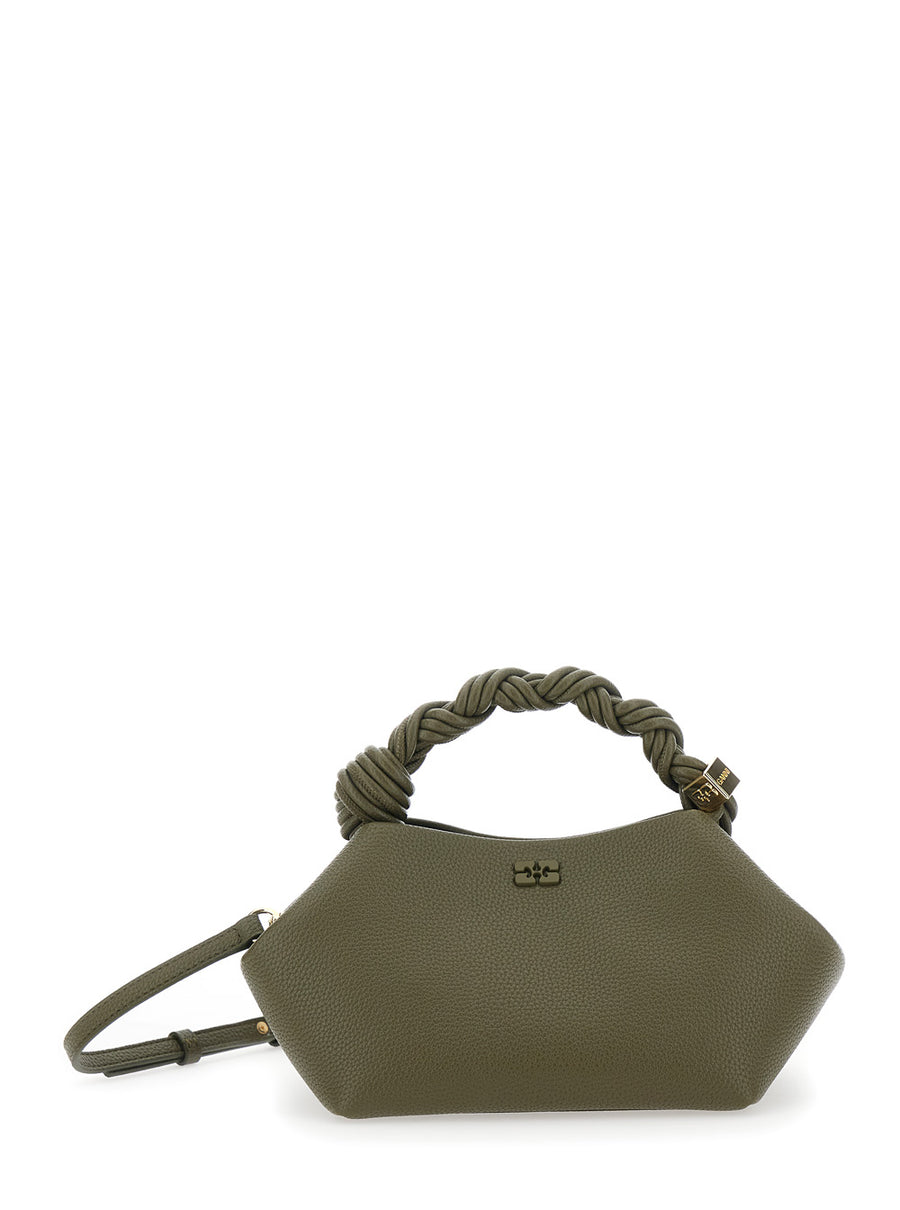 Handbag Bou Small Brown Grained Leather Handbags