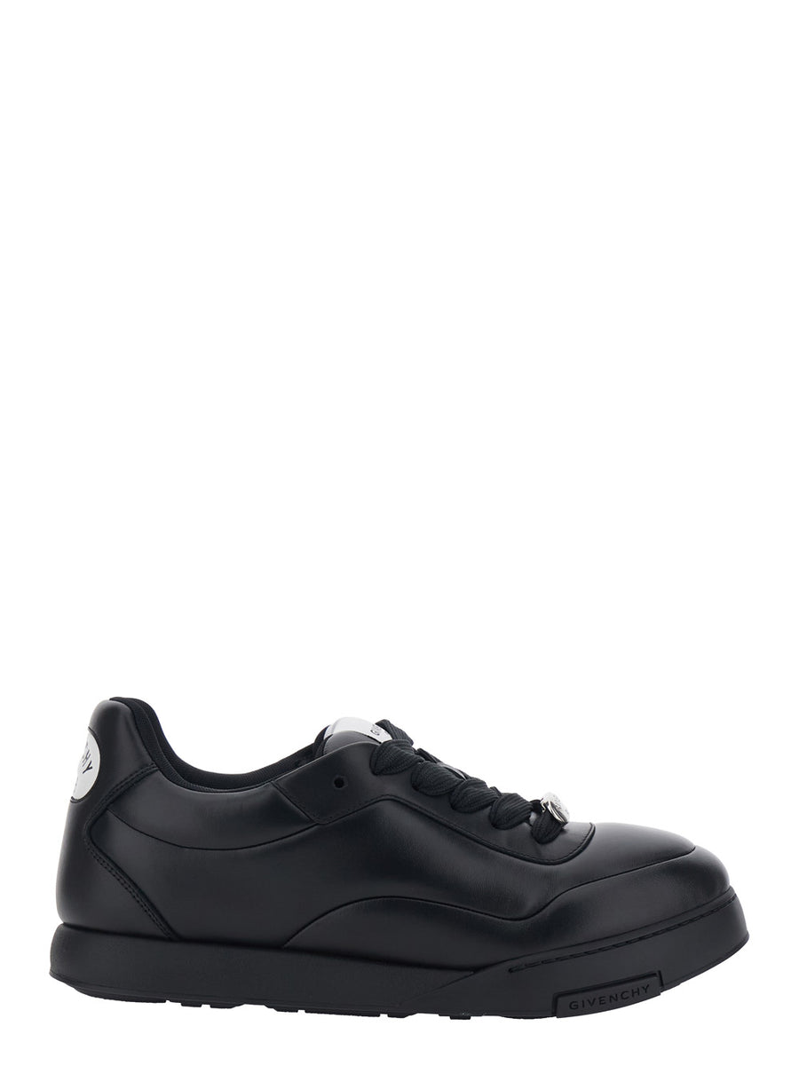 Low-Top Leather Sneakers Black Trainers