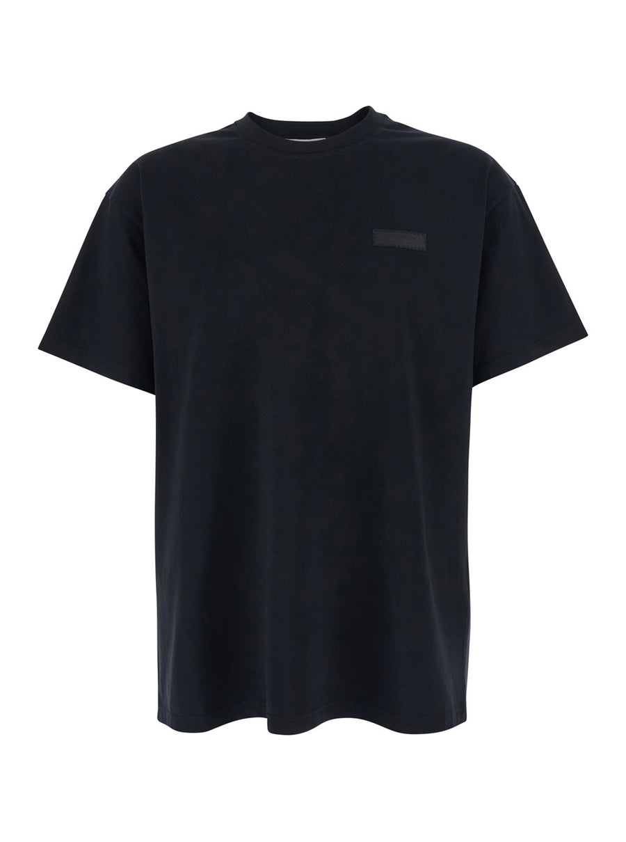 Crew Neck T-Shirt Black Cotton T-shirts