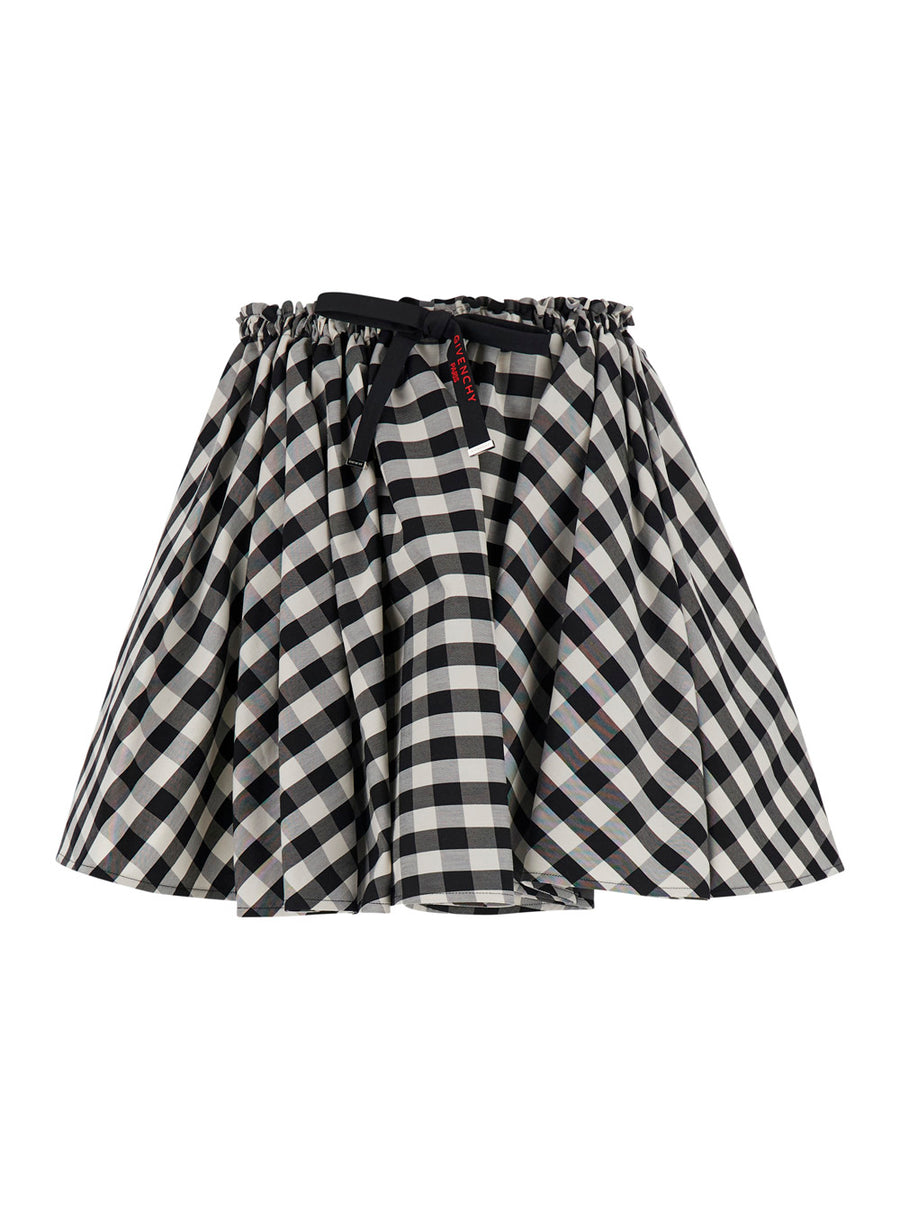 Mini Skirt Asymmetrical White-Black White/black Cotton Viscose