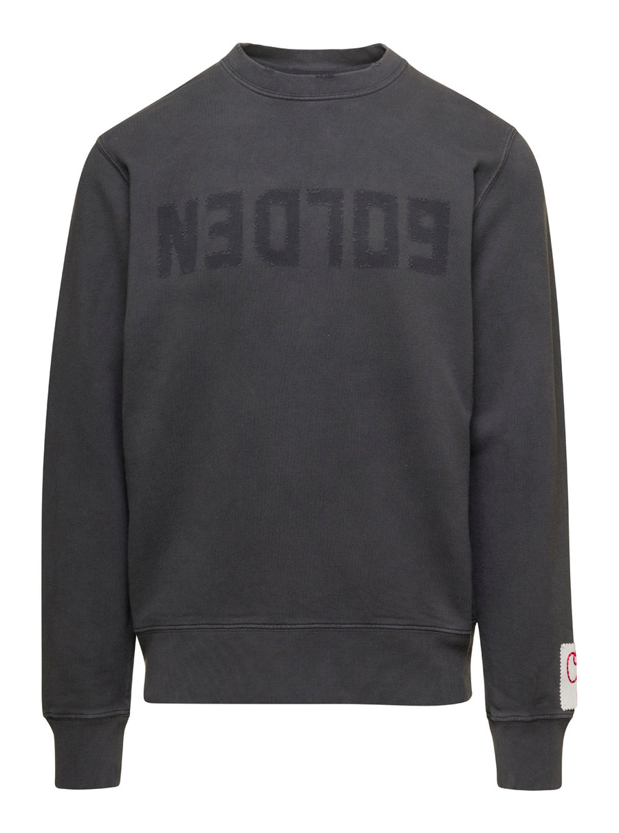 Crewneck Sweatshirt Grey Cotton Sweatshirts