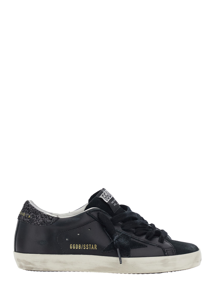 Sneakers Superstar Black Leather-Suede Trainers