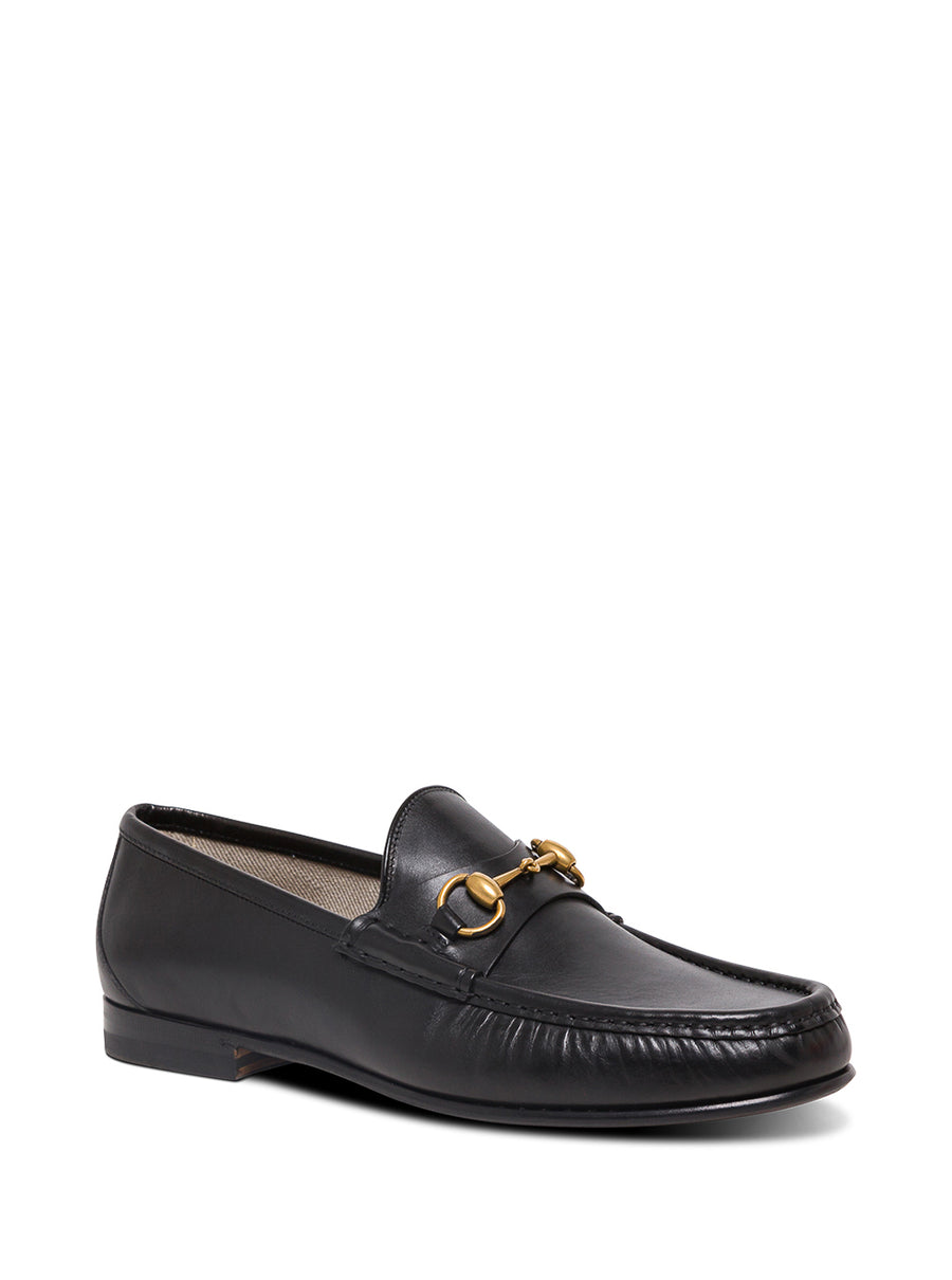 Loafers With Horsebit, Black Leather Calf