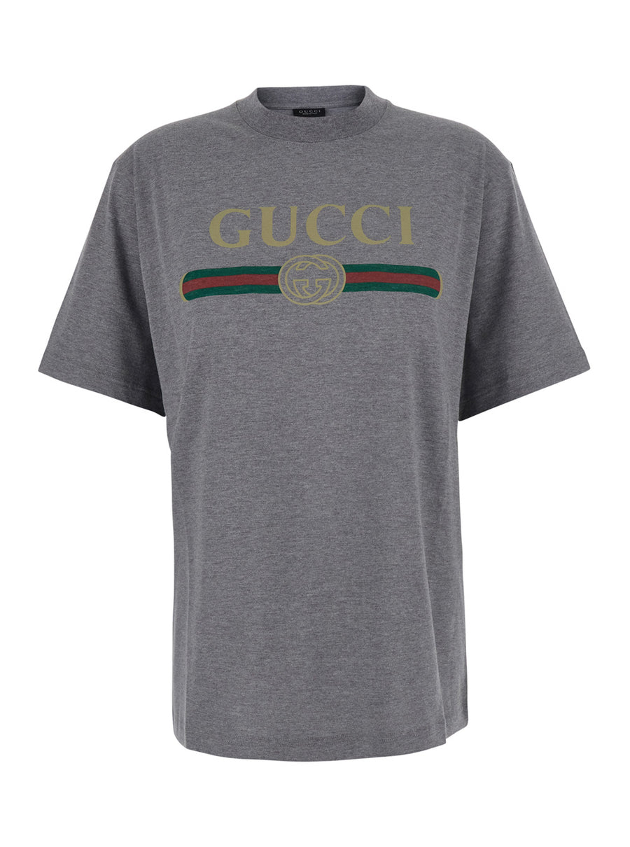 Crew Neck T-Shirt Grey T-shirts & Jerseys