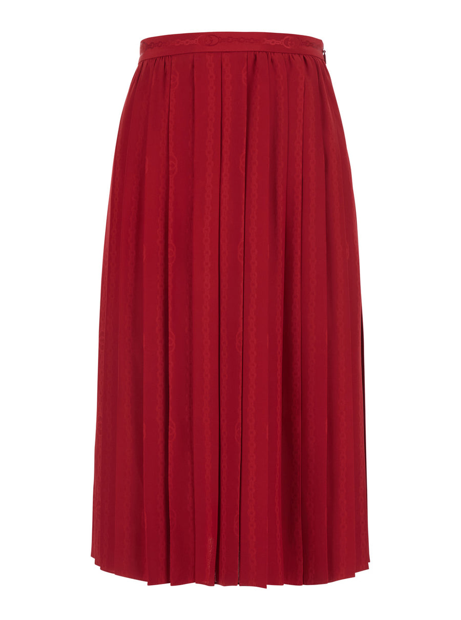 Silk Skirt Red