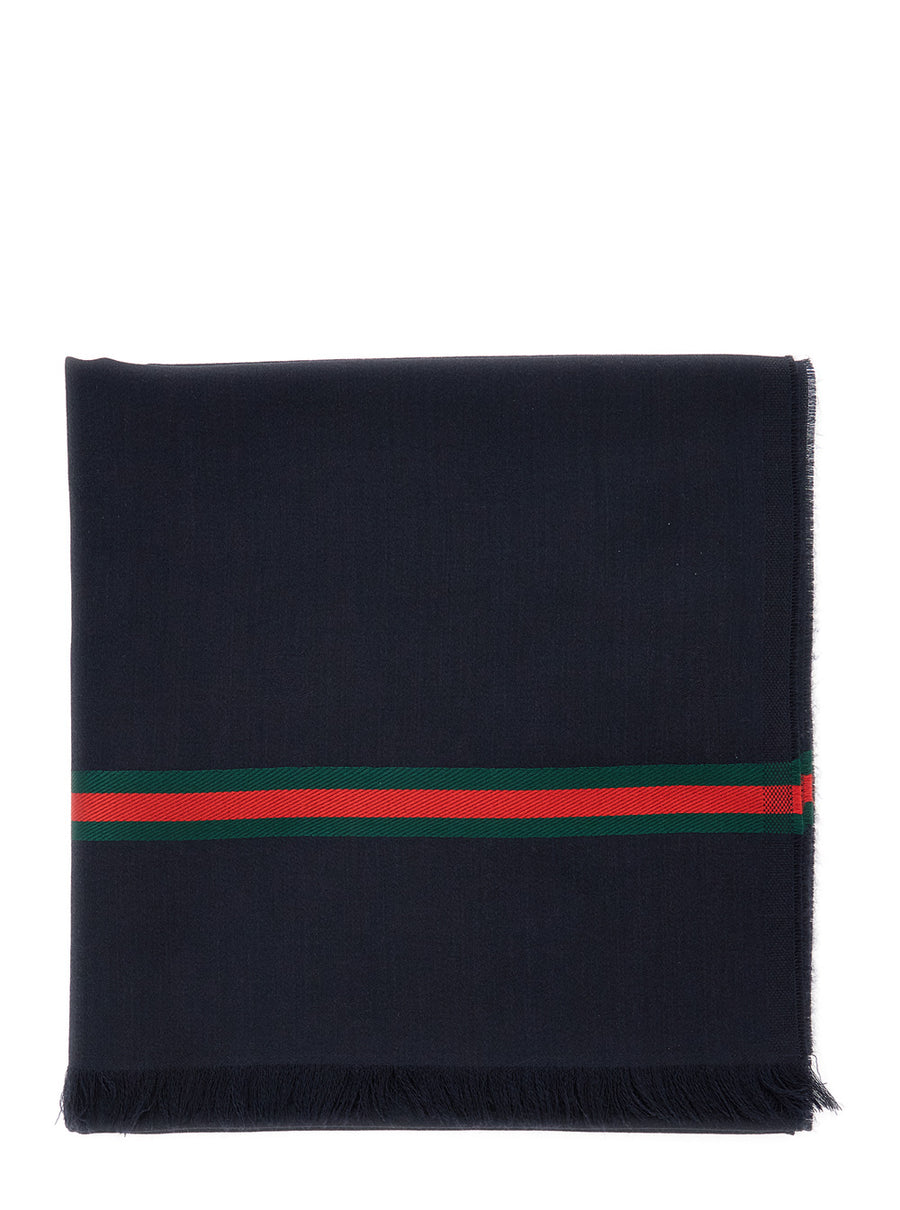 Silk Twill Scarf Blue