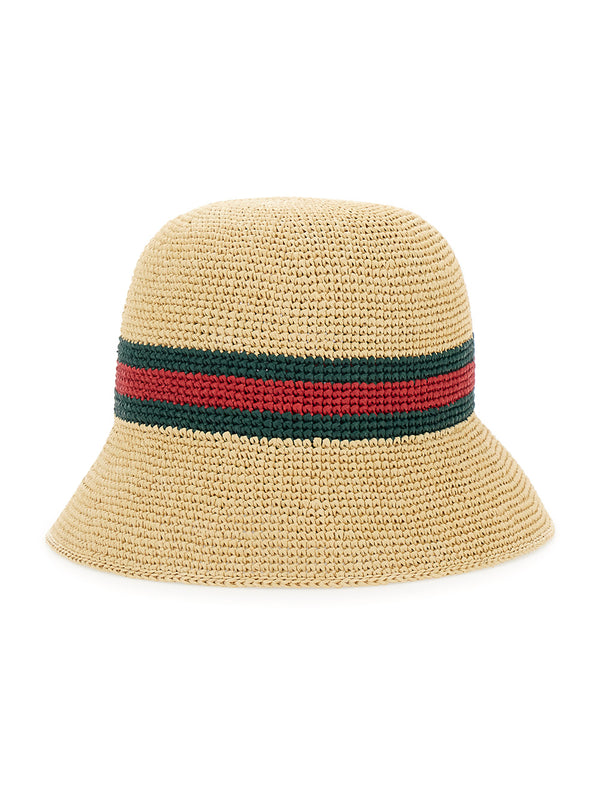 Bucket Hat Straw Beige
