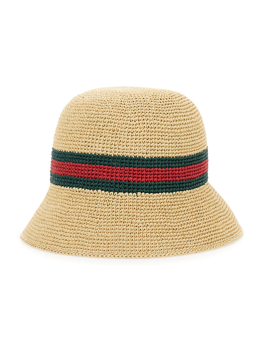 Bucket Hat Straw Beige