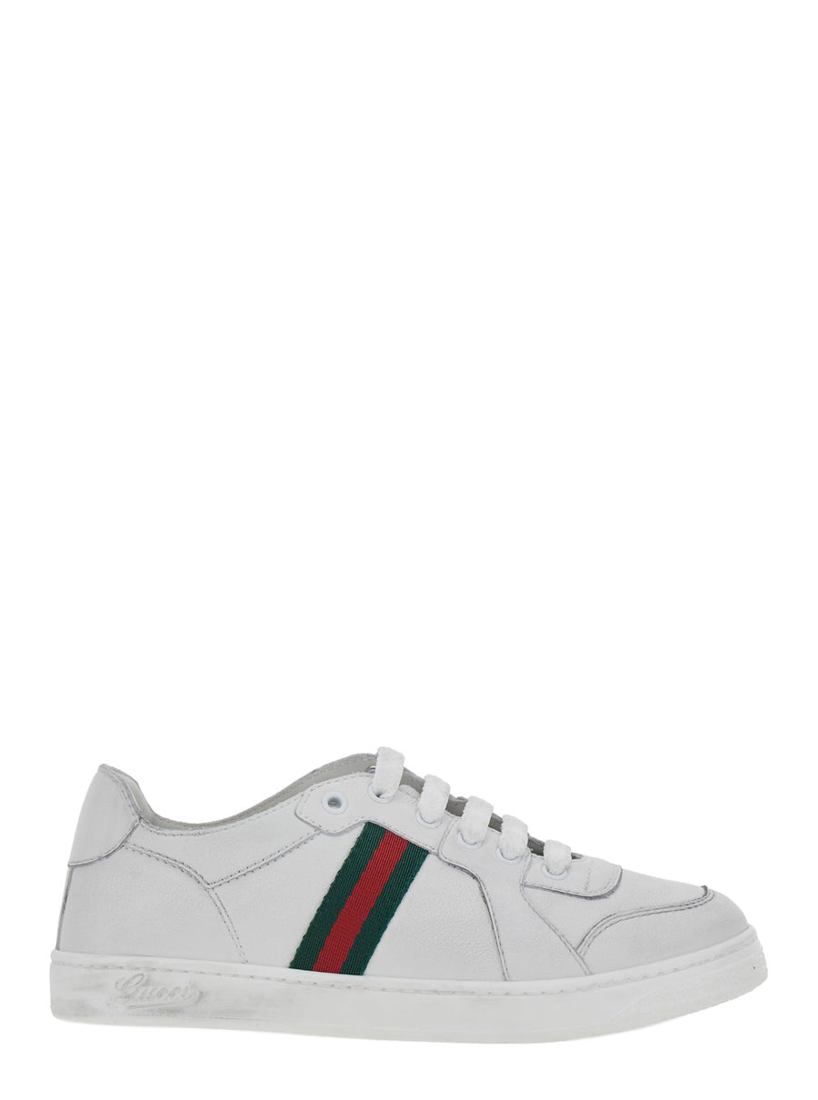 Low-Top Leather Sneakers White Trainers