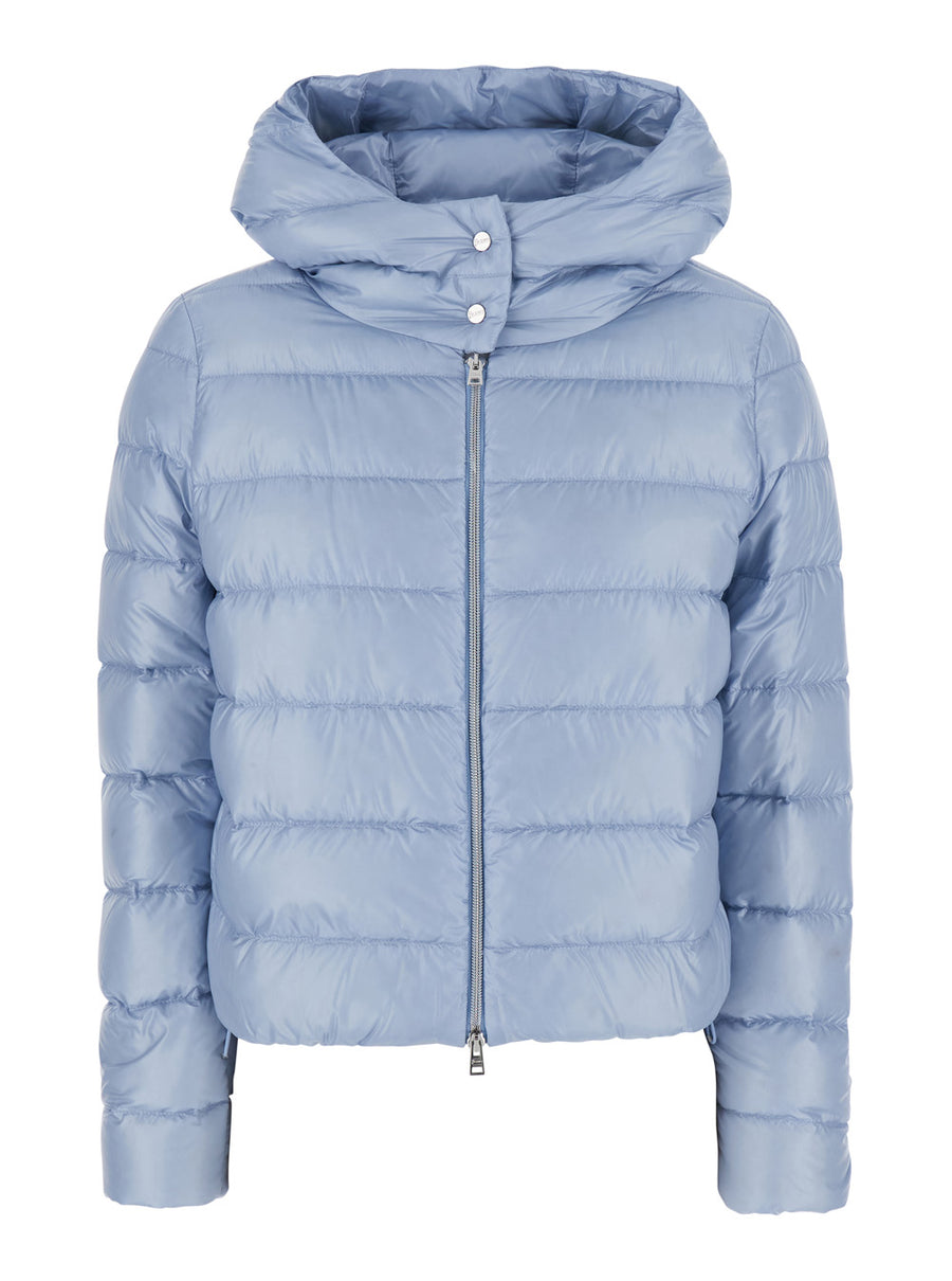 Short Down Jacket Blue Puffer