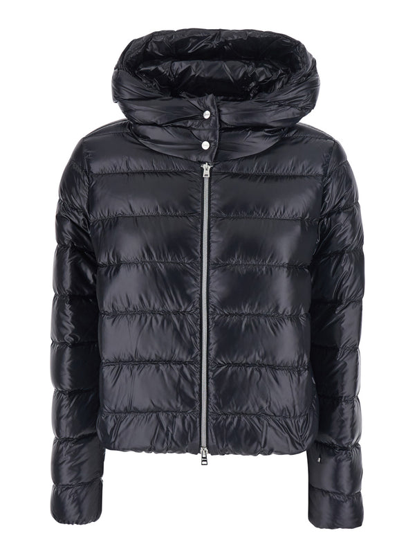 Short Down Jacket Black Puffer
