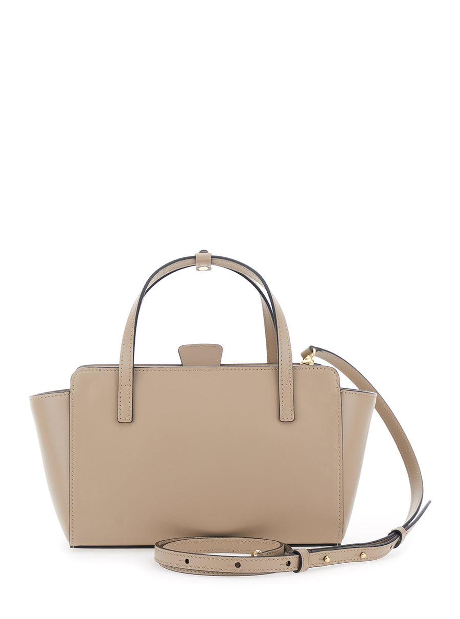 Handbag Beige Leather Calf Handbags
