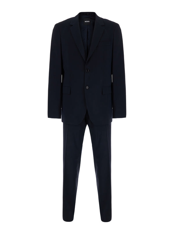 Suit Houston Blue Single-Breasted Wool Suits