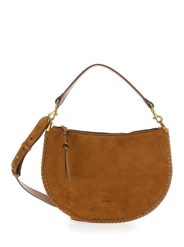Shoulder Bag Louise Brown Suede Calf Leather