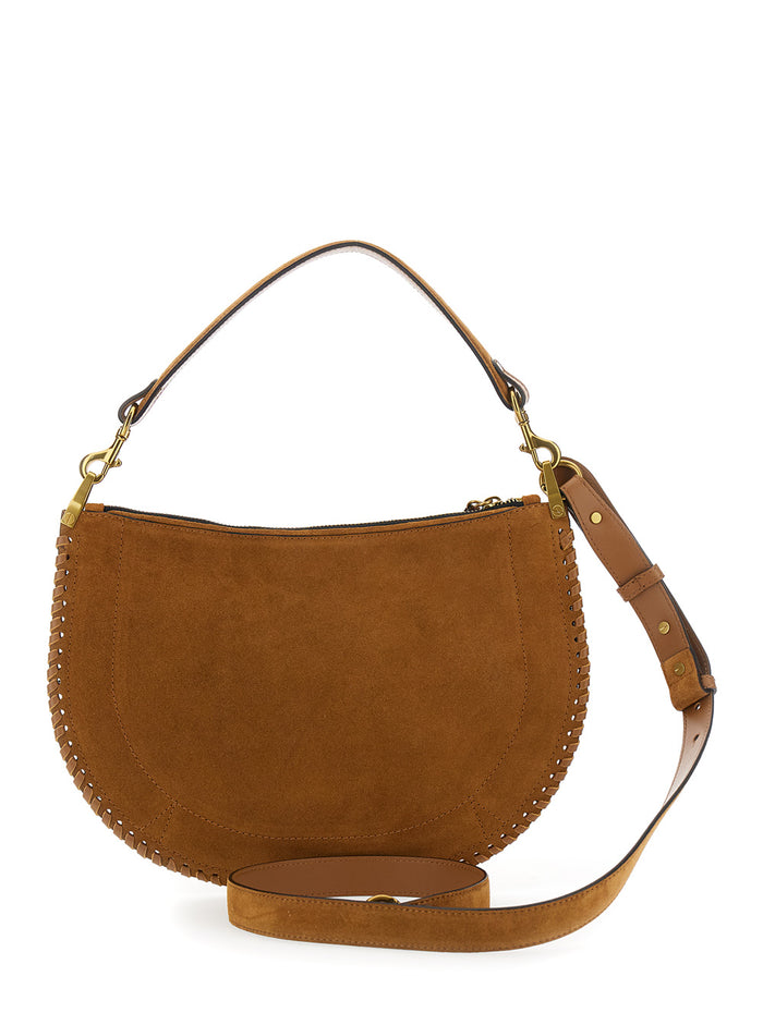 Louise Brown Shoulder Bag With Removable Strap Suede For Women Hand
