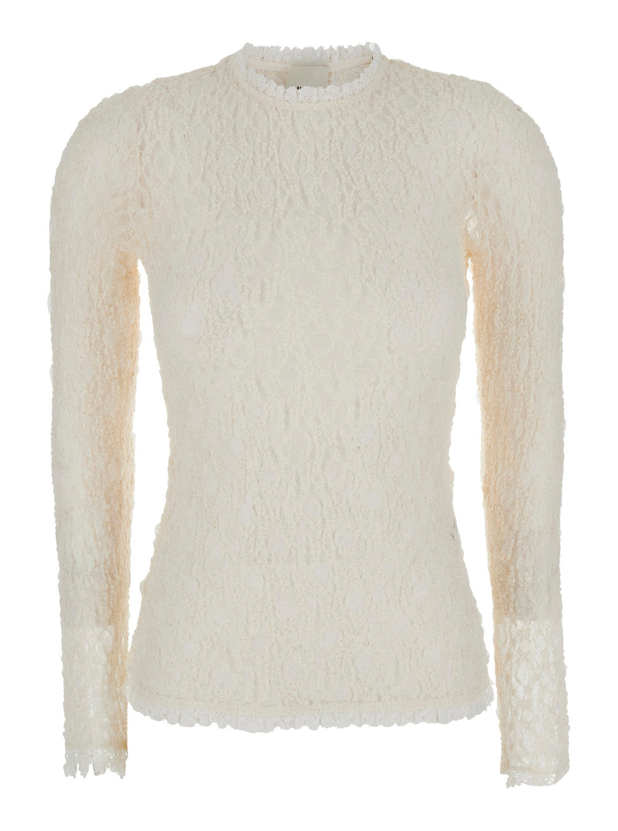 Top Brany-Gb White Tech Fabric Tops