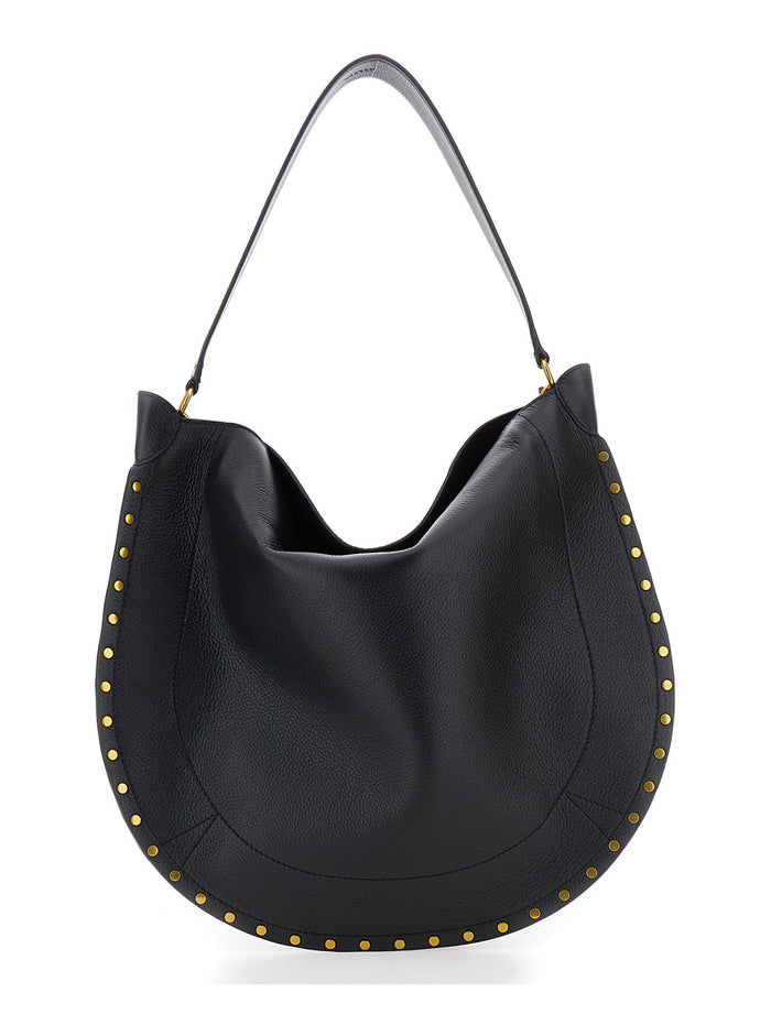 Shoulder Bag Oskan Hobo With Studded Profile Black Leather For Women