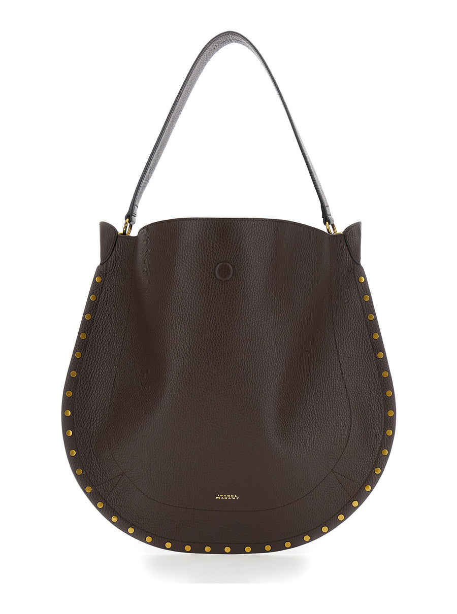 Hobo Bag Oskan Brown Leather Shoulder