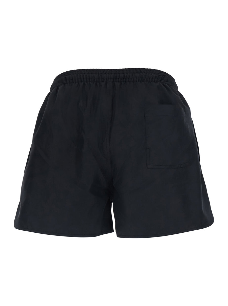 Shorts High-Waist Black Tech Fabric Polyamide