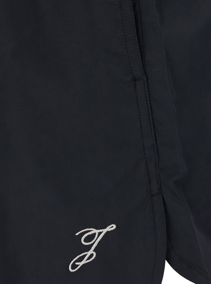 Black Shorts With Tech Fabric Details Polyamide And Bermuda