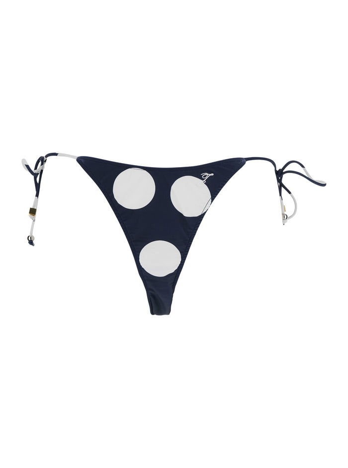 Bikini With Triangle And Blue Details Blu Polyamide Elastane Beachwear