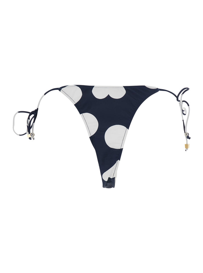 Bikini With Triangle And Blue Details Blu Polyamide Elastane Beachwear