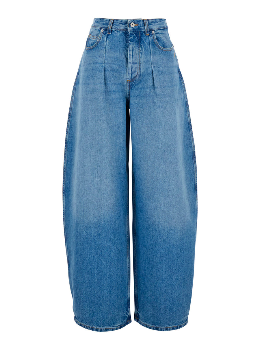Jeans Le De-Nimes Ovalo Blue Cotton