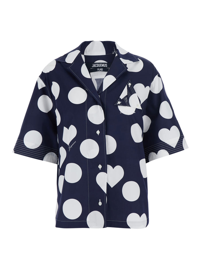 Blue Shirt With Elegant Details Cotton Women Blu And Blouses