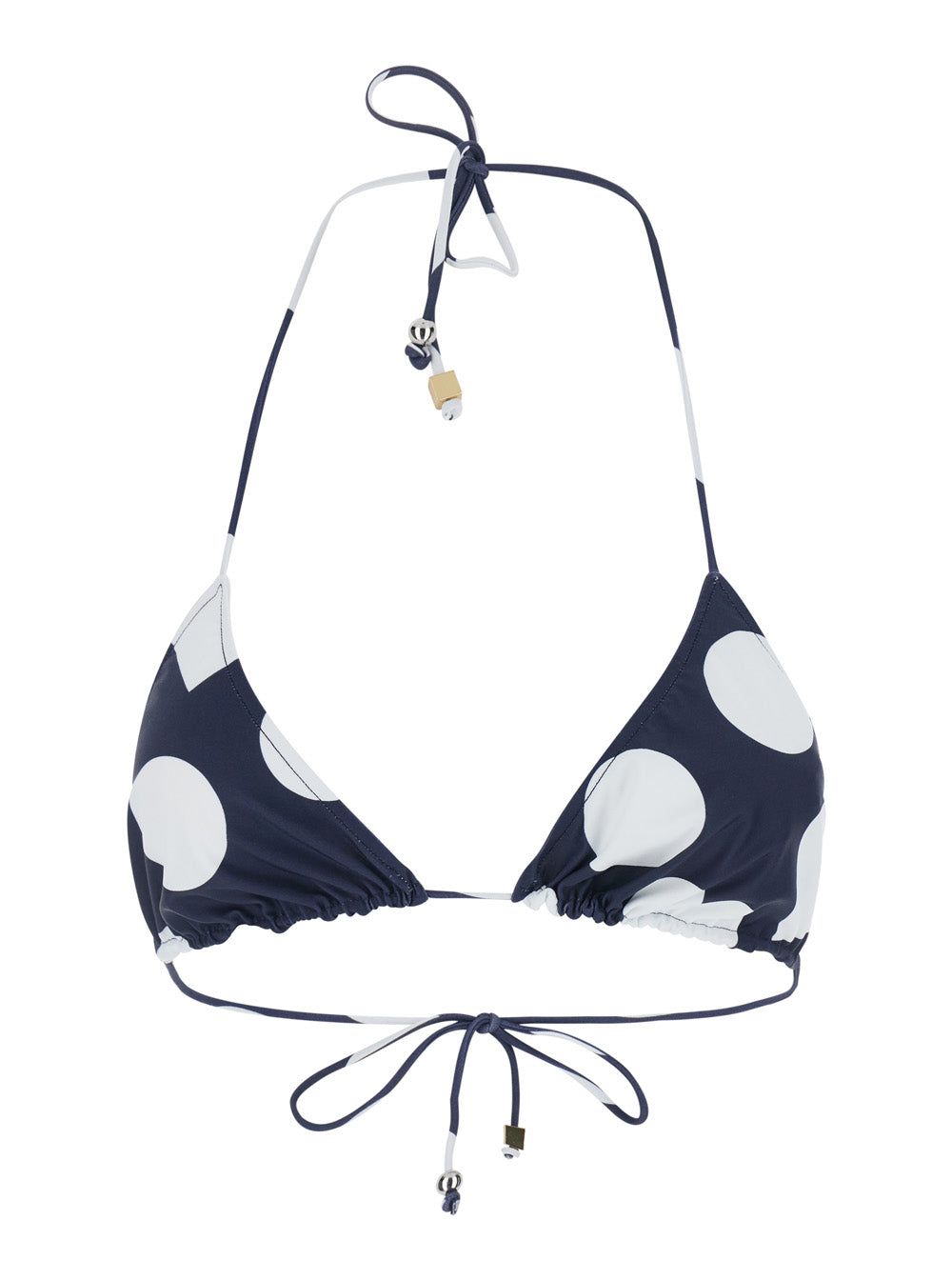Blue Bikini With Triangle And Elegant Details Tech Fabric Women Blu Polyamide Elastane Beachwear