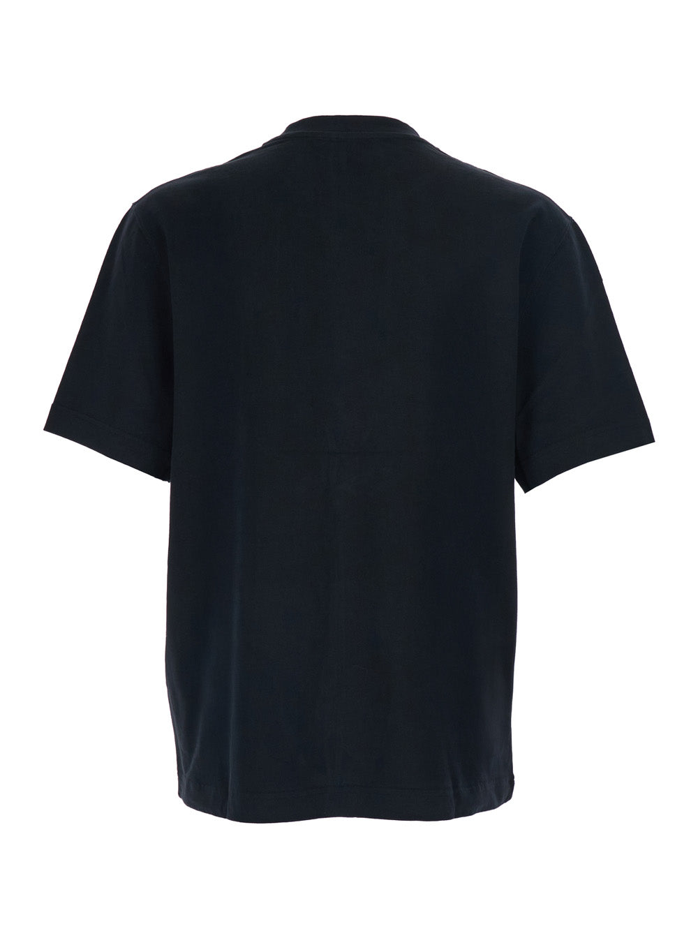 T-Shirt Le Gros Grain Crew Neck With Logo Patch On The Front Black Cotton For Men Tshirts And Polo Shirts