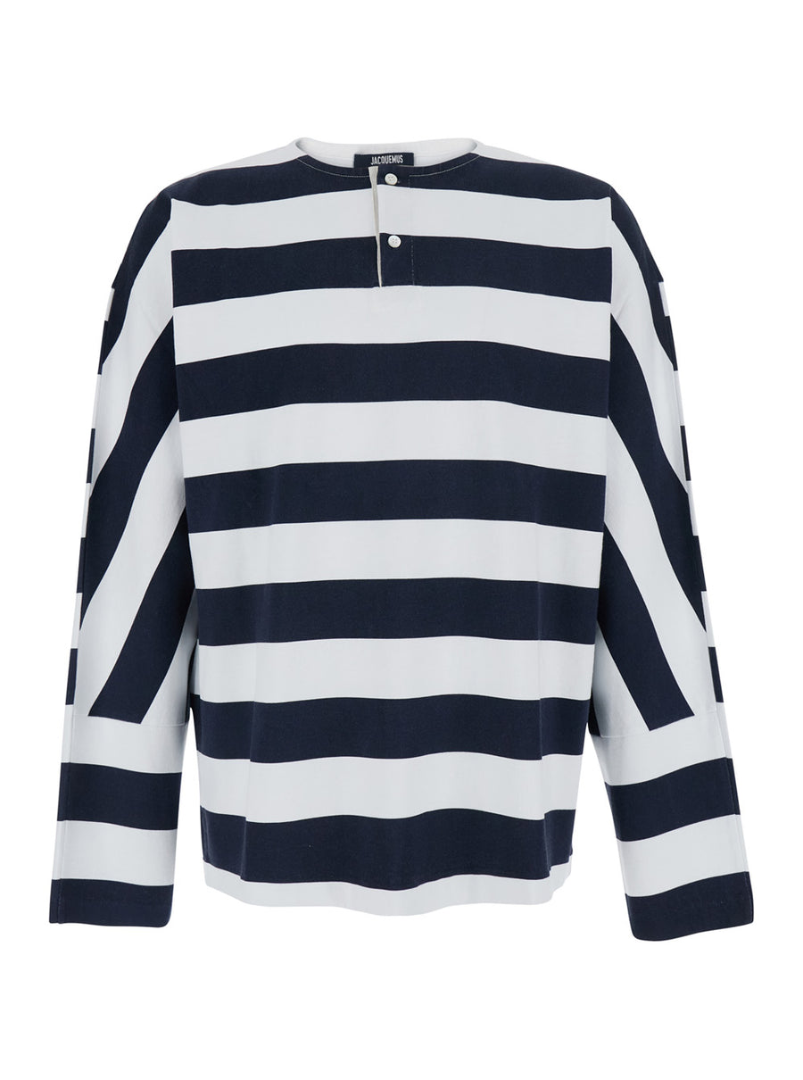 Long Sleeve T-Shirt Blue Cotton T-shirts