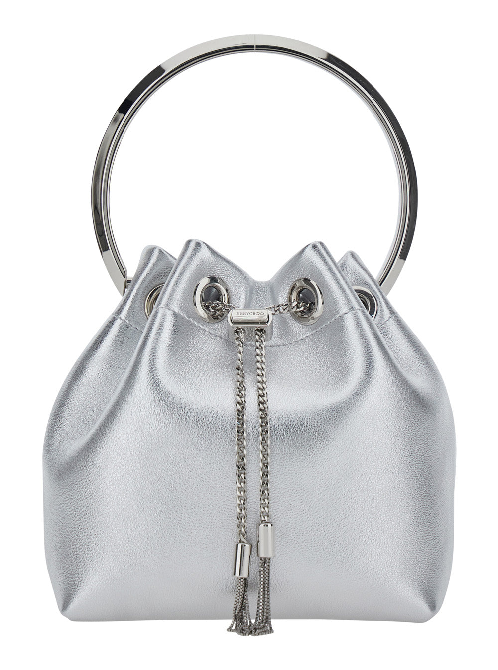 Bon Metallic Nappa With Metal Handle, Lamb Leather, Color, Woman Brass Mini Bags