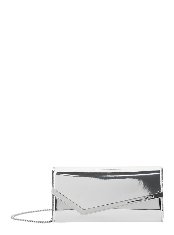 Clutch Emmie Metallic Leather And Fabric Blend Bags